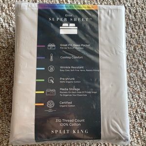 Never Opened Light Grey Split King Sheets